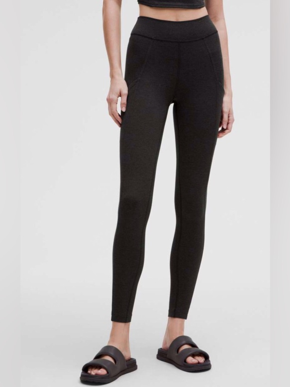 Lululemon soft suede high rise tight leggings with pockets. Size 10. 2024